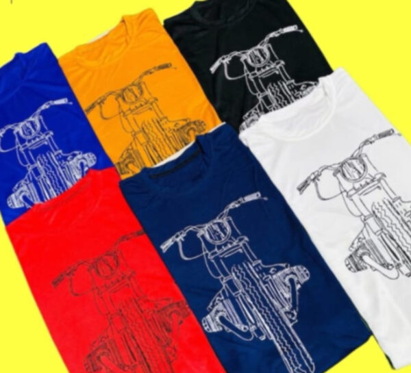 Men Bullet Printed Round Neck Polyester Fabric Multicolour T-Shirt - Image 2